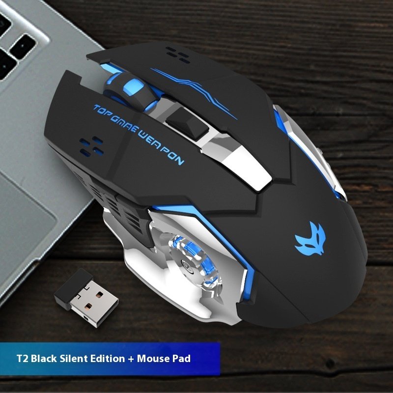 Wireless Charging Mouse Mute Luminous Machinery Mouse