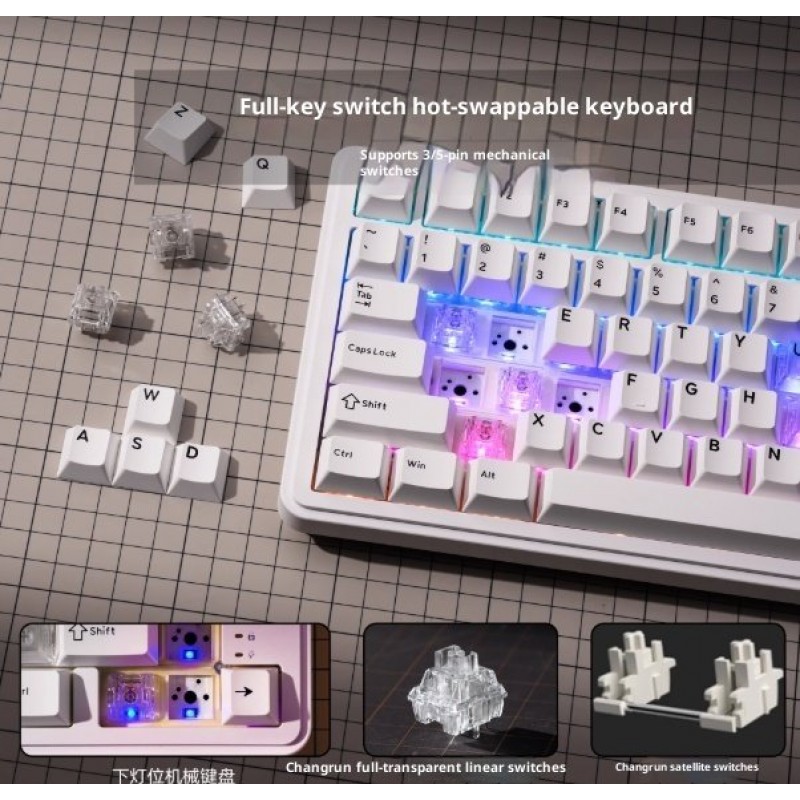 Bluetooth Keyboard With Stand For Mobile Computer Tablet