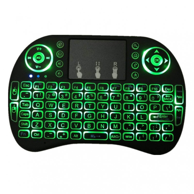 Backlit I8 Mini Wireless Keyboard Mouse 2.4ghz USB...