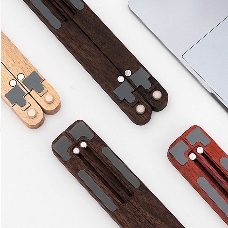 Notebook Computer Bracket Wooden Bracket Desktop Increased Rack Folding Portable Lifting Rack Solid Wood Cooling Base
