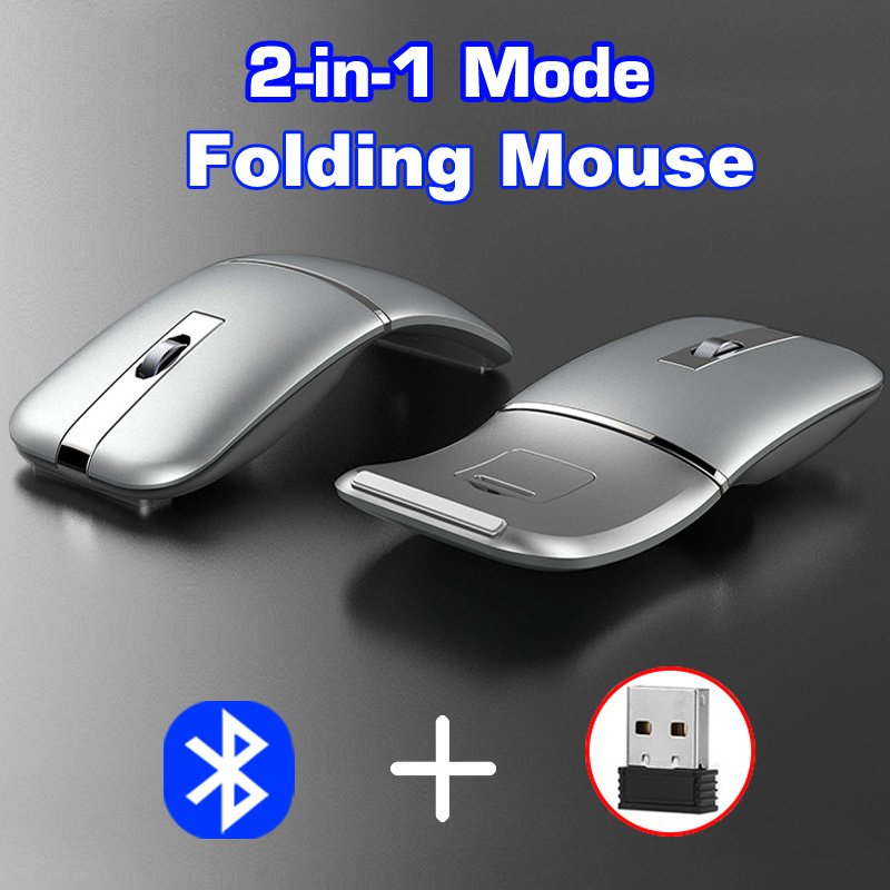 Dual-mode Bluetooth Wireless Mouse Rechargeable Ul...