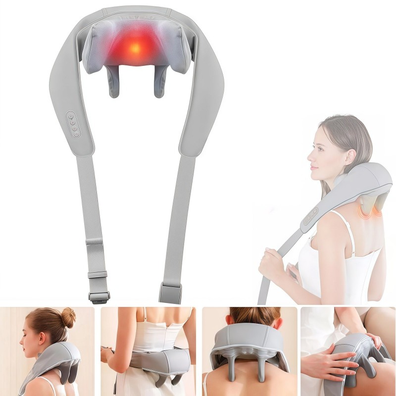 Neck And Shoulder Massager, Shiatsu, Kneading With...