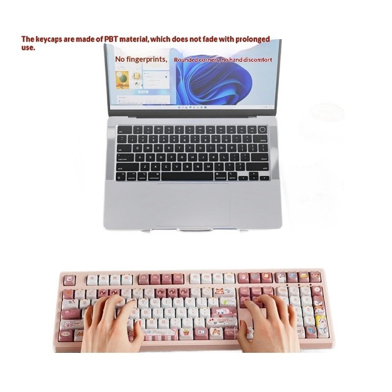 MT87 Wireless Bluetooth Triple-Mode Cat Mechanical Keyboard
