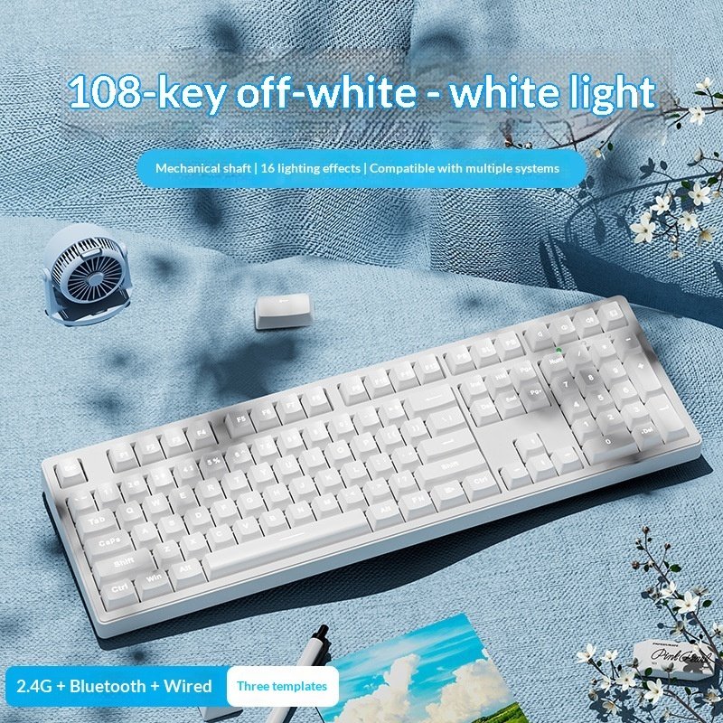 MT87 Wireless Bluetooth Triple-Mode Cat Mechanical Keyboard