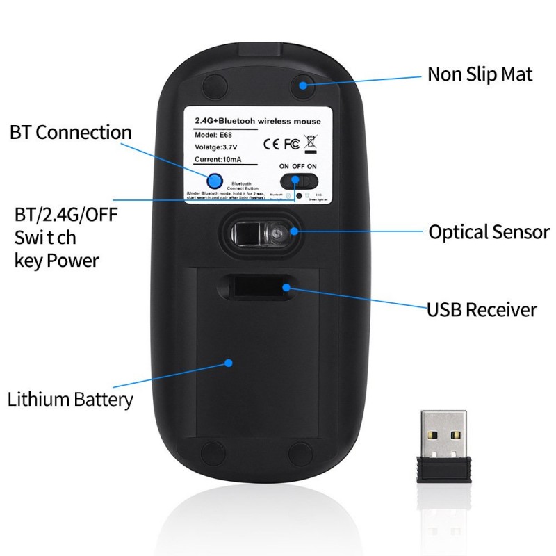 Wireless Bluetooth Dual Mode Mouse