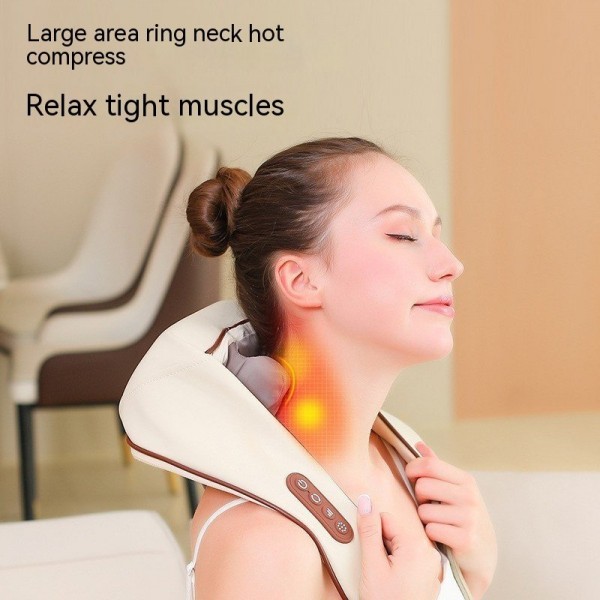 Home Kneading Hot Compress Shoulder And Neck Massa...