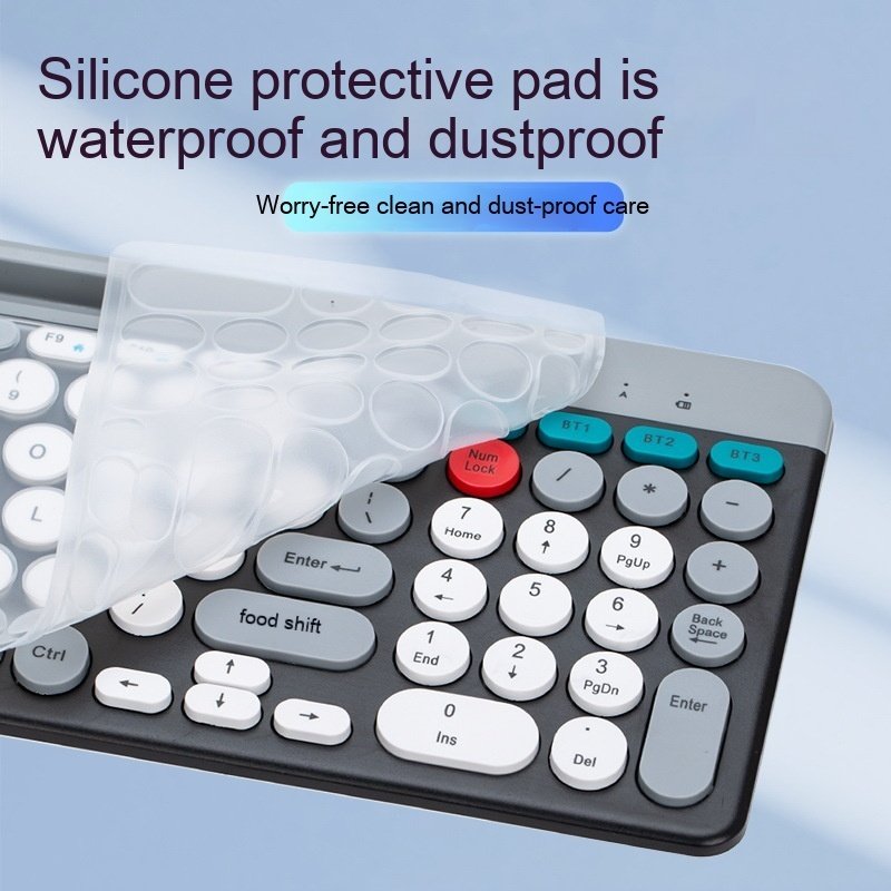 Macarons Dual-mode Wireless Bluetooth Keyboard Mouse Suit