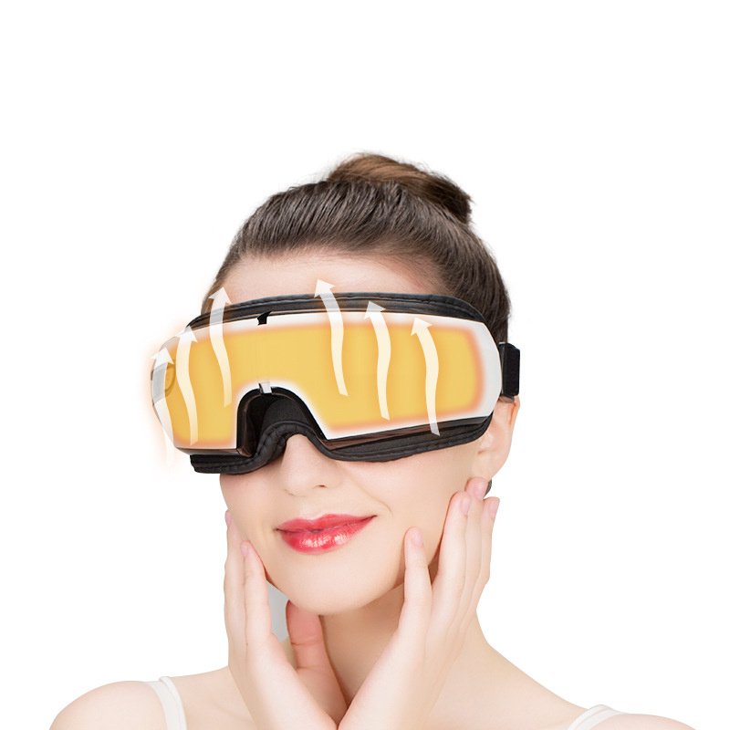 Hot Compress Eye Massager Wireless Eye Massager with Air Pressure Vibration and Heating USB Rechargeable Eye Care Device 15 Minute Timer Portable Eye Relaxer