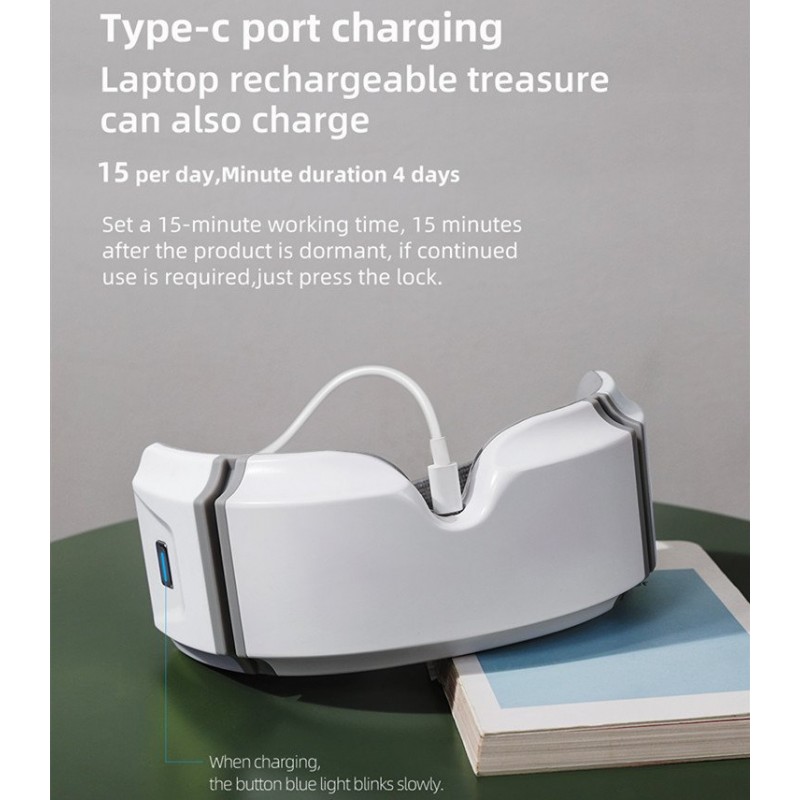 Electric Heated Eye Massager with Air Compression Vibration 5 Modes