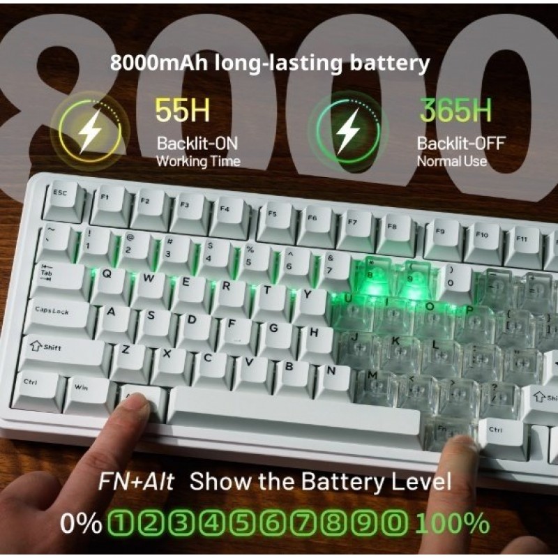 Bluetooth Keyboard With Stand For Mobile Computer Tablet
