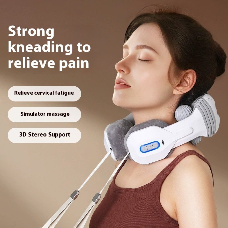 U-shaped Cervical Spine Massage Pillow Household E...