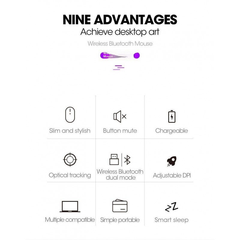Mute Wireless Mouse Gift Game Computer Notebook