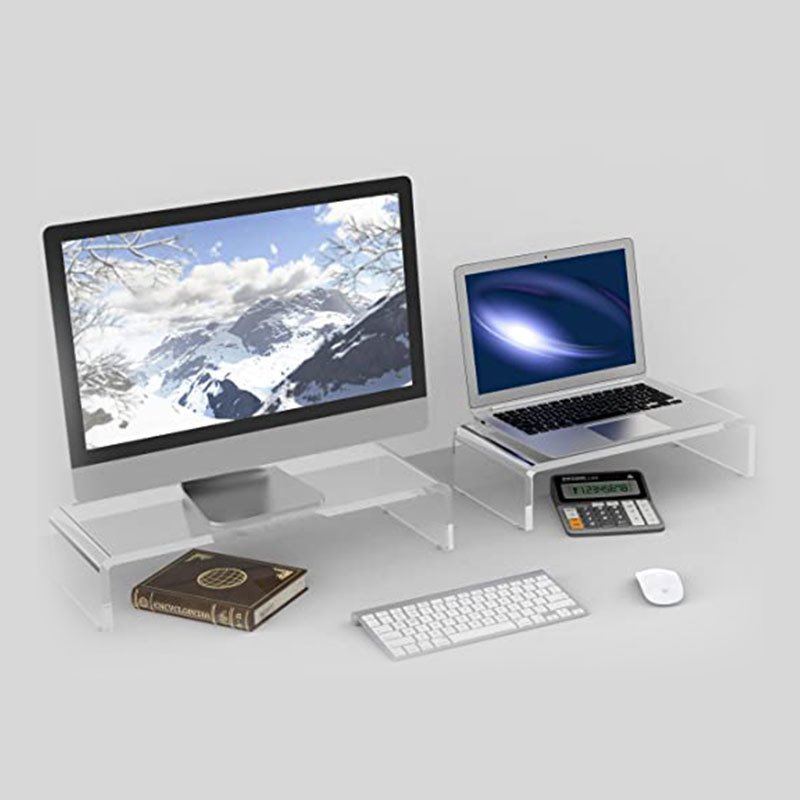 Transparent Acrylic Computer Bracket Simple Desk S...