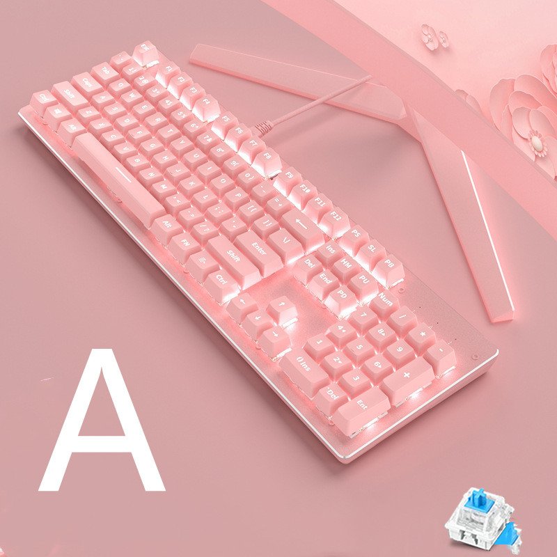 Wireless Mechanical Keyboard Mouse Set Game Office Retro