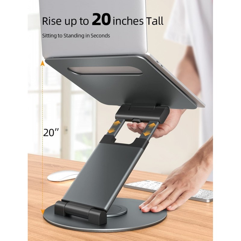 Notebook Bracket Laptop Bracket Aluminum Alloy Desktop Adjustable Base 360-degree Rotation