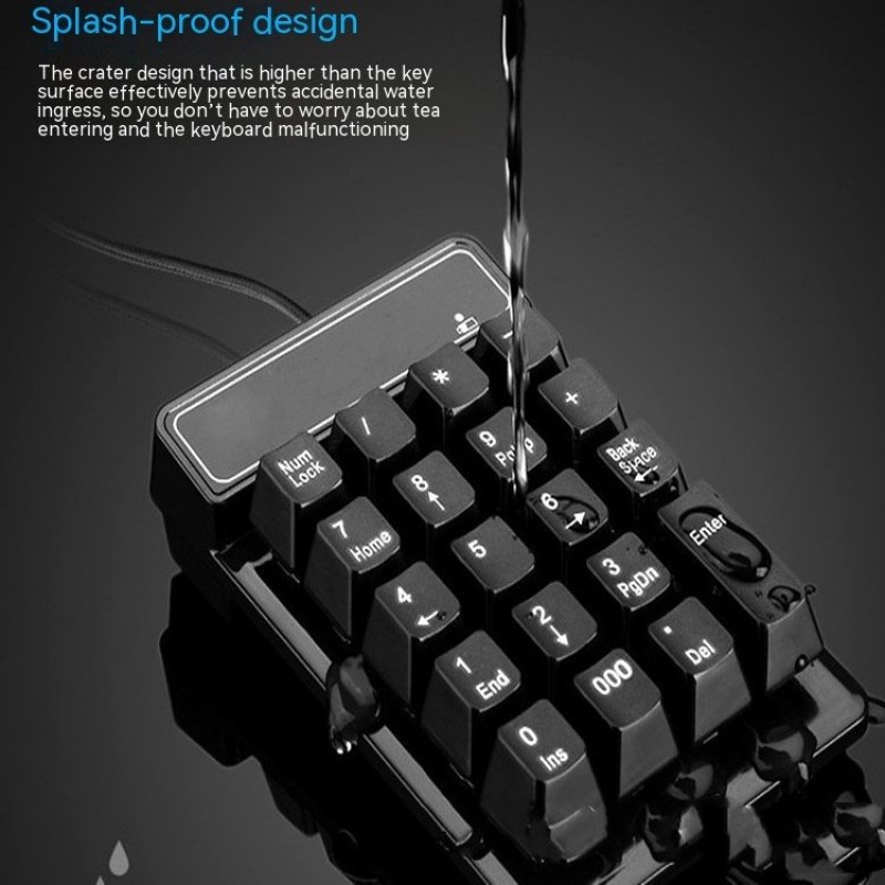 Wired Mechanical Digital Keyboard Mini Mechanical High Key CAP Computer Peripheral Accounting