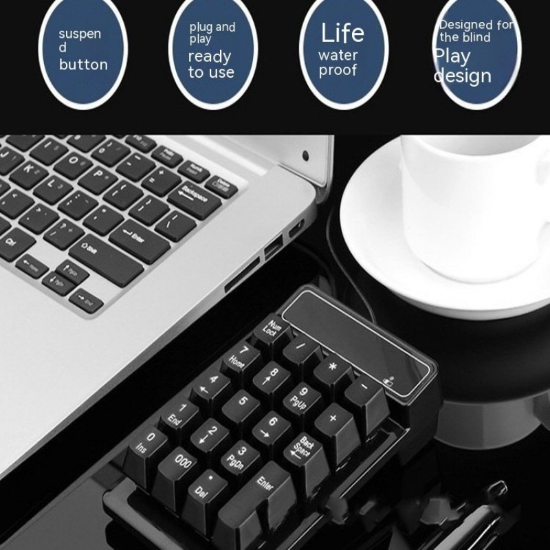 Wired Mechanical Digital Keyboard Mini Mechanical High Key CAP Computer Peripheral Accounting