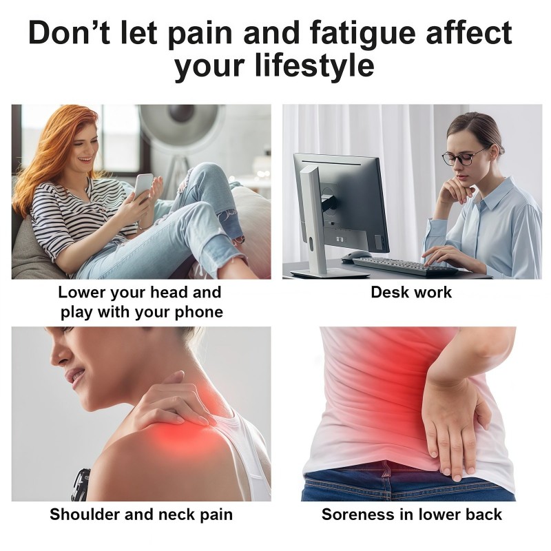 Neck And Shoulder Massager, Shiatsu, Kneading With Heat And 2 Modes