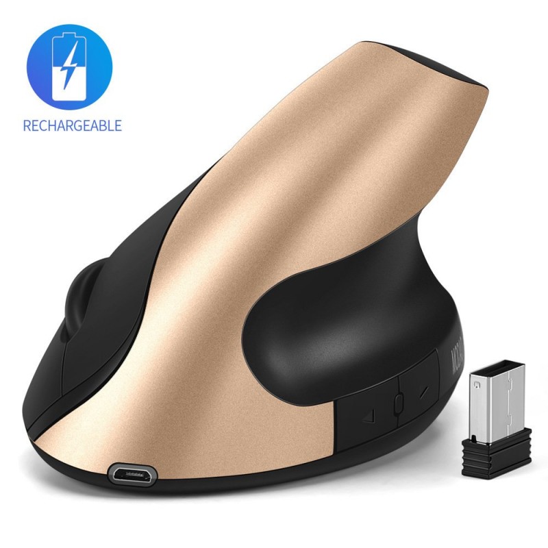 Silent Click Ergonomic 2.4G Wireless Optical Mouse