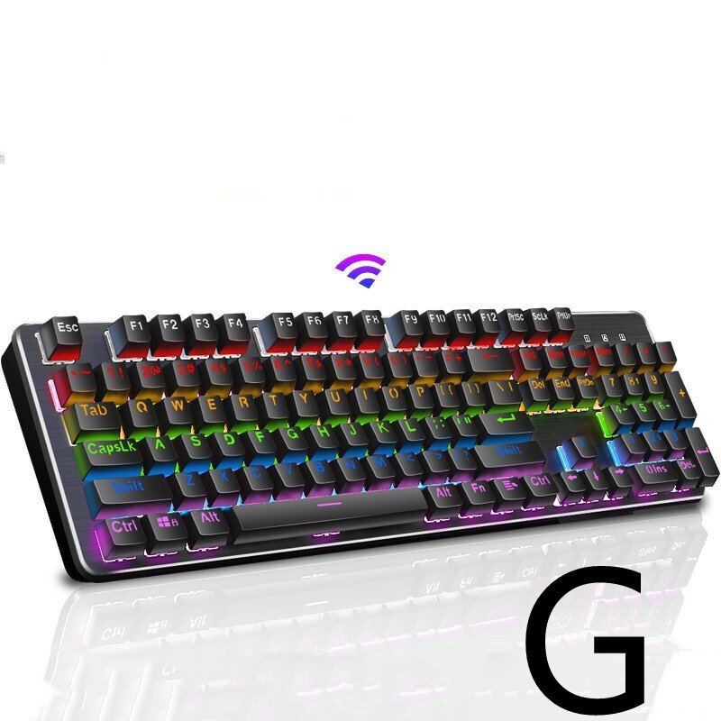 Wireless Mechanical Keyboard Mouse Set Game Office Retro