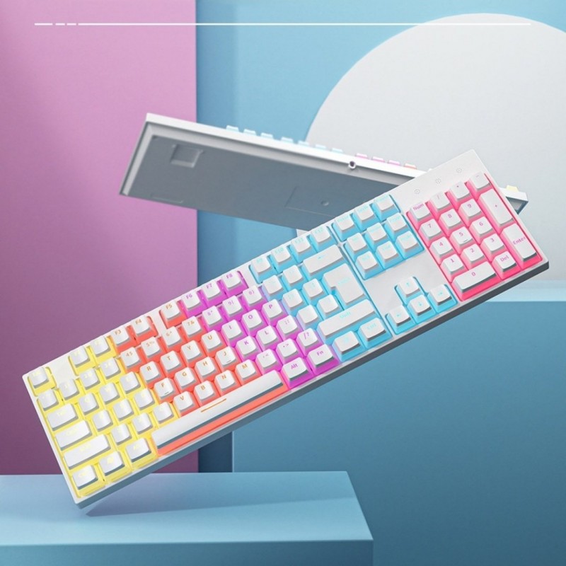 Mechanical Shaft Wired Backlit Computer Game Mecha...